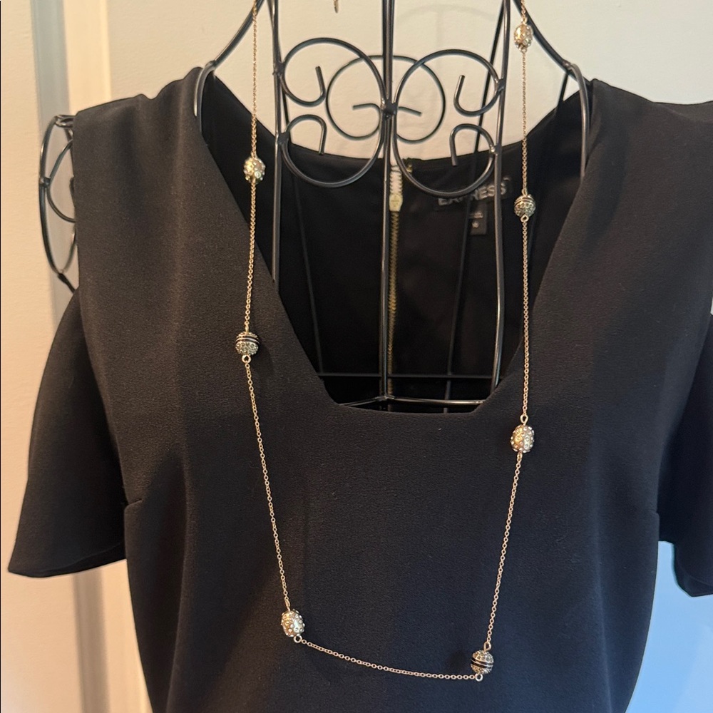 Marilyn Schiff long beaded ball necklace